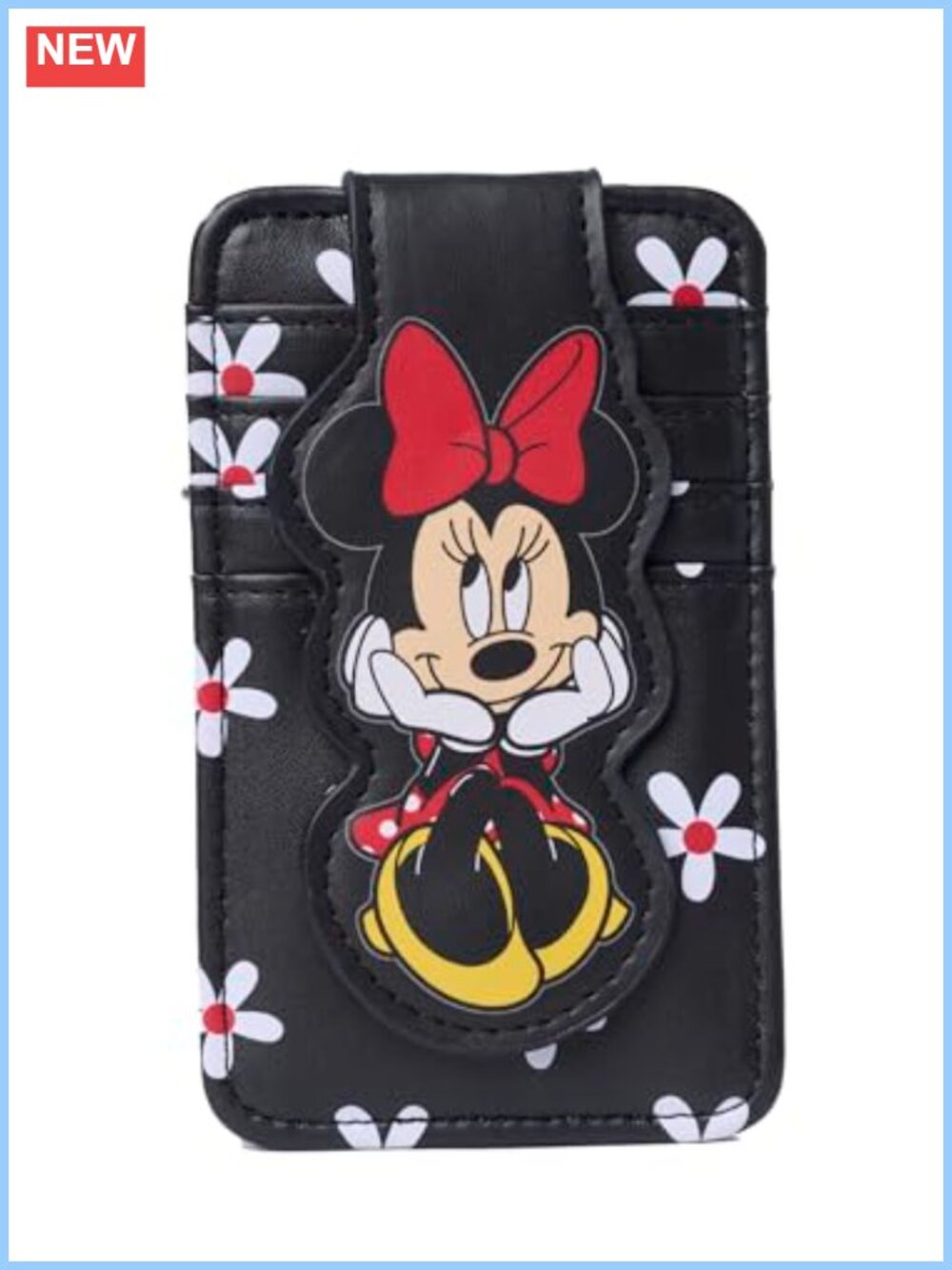 Disney Slim Faux Leather Card Holder Wallet with 4 Card Slots and ID Window
